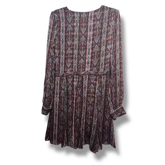 Paige women’s Bucatini silk-blend minidress in a brown striped tapestry print - Picture 2 of 4